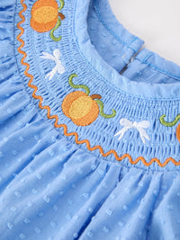 Pumpkin Smocked Bubble Romper