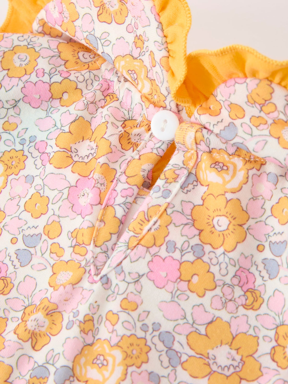 Pumpkin Floral Baby Bubble Romper