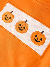 Halloween Pumpkin Plaid Boys Pants Set