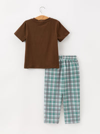 Moose Smocked Boys Short Sleeve Pant Set