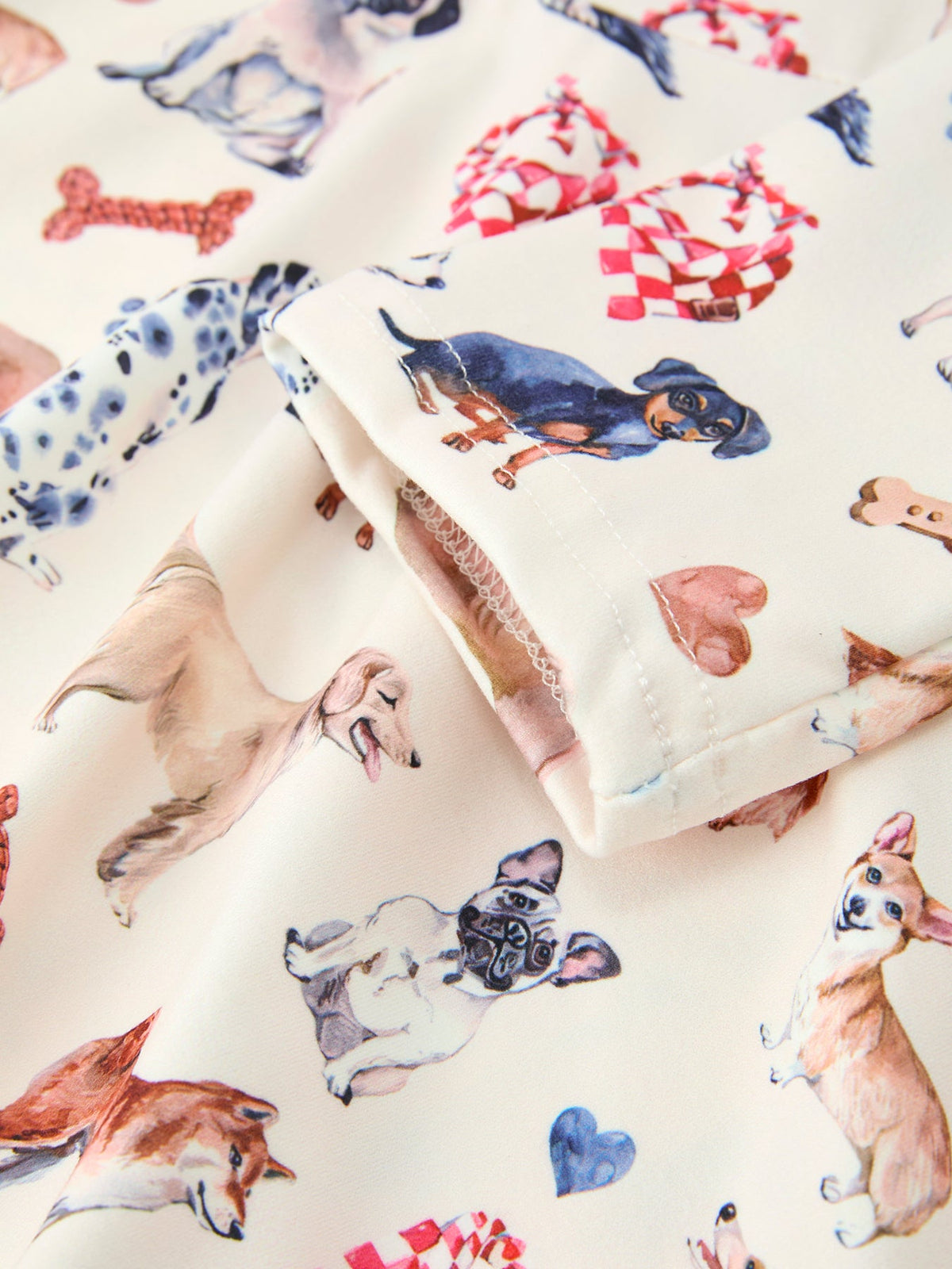 Dog Print Girls Long Sleeve Twirl Dress