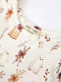 Ghost Floral Bow Girls Long Sleeve Twirl Dress