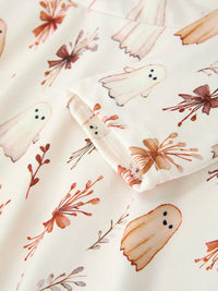 Ghost Floral Bow Girls Long Sleeve Twirl Dress