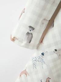 Dog Print Girls Long Sleeve Twirl Dress
