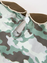 Camo Bow Girls Puff Sleeve Twirl Dress