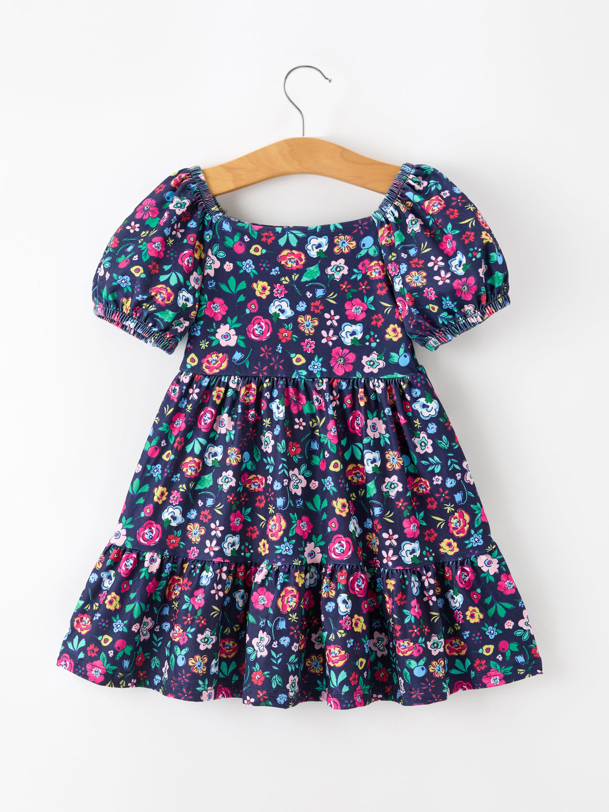 Wildflower Puff Sleeve Girls Dress