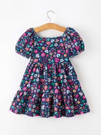 Wildflower Puff Sleeve Girls Dress