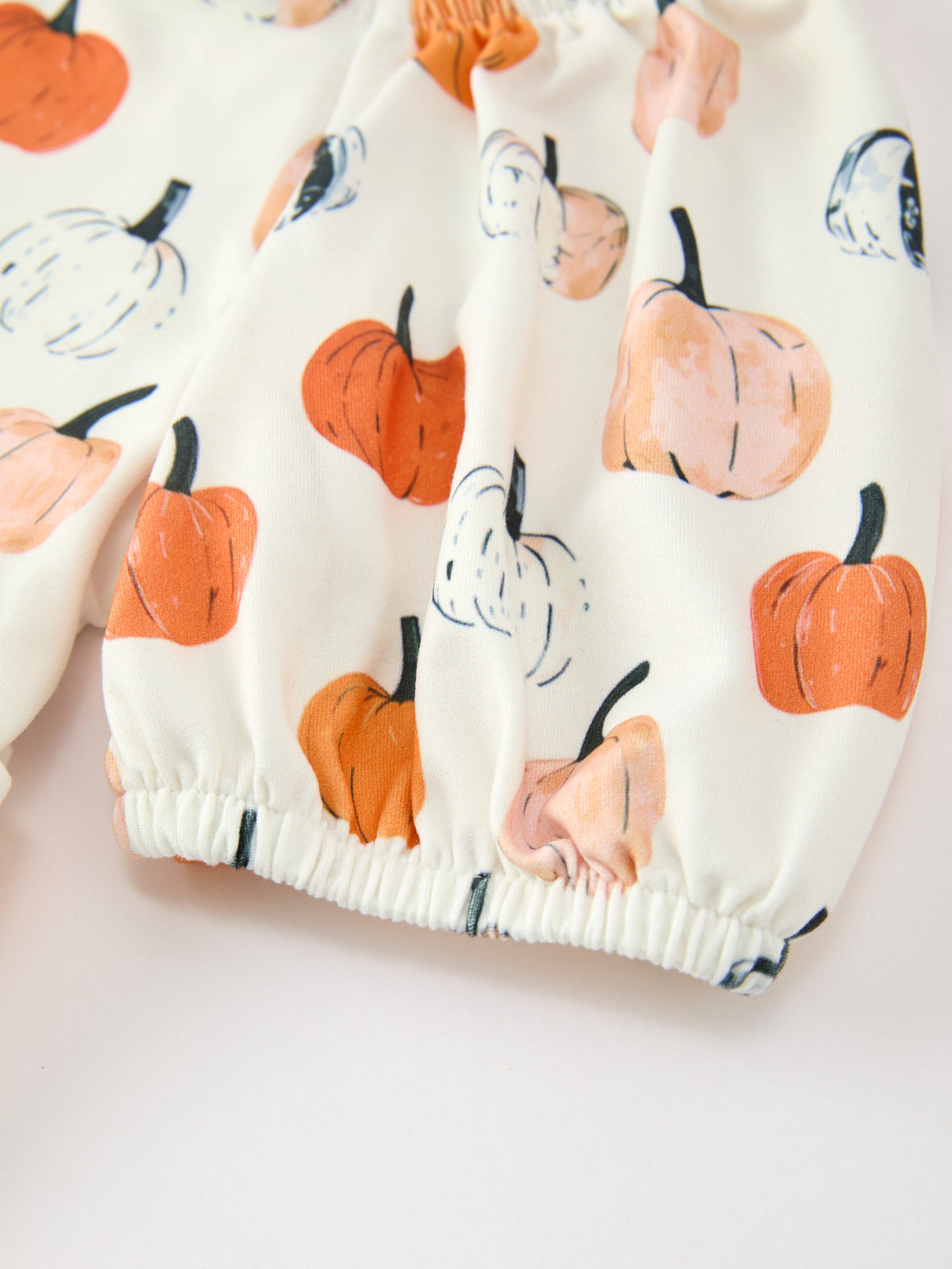 Pumpkin Puff Sleeve Girls Dress