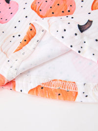 Pumpkin Print Girls Twirl Dress Long Sleeve