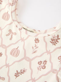 Pumpkin Bow Girls Twirl Dress