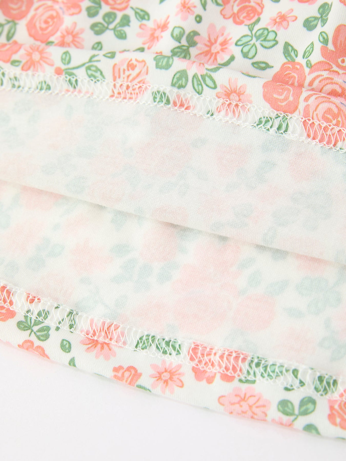 Blush Floral Girls Dress Smocked Petal Collar