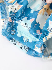 Cat Print Girls Long Sleeve Romper