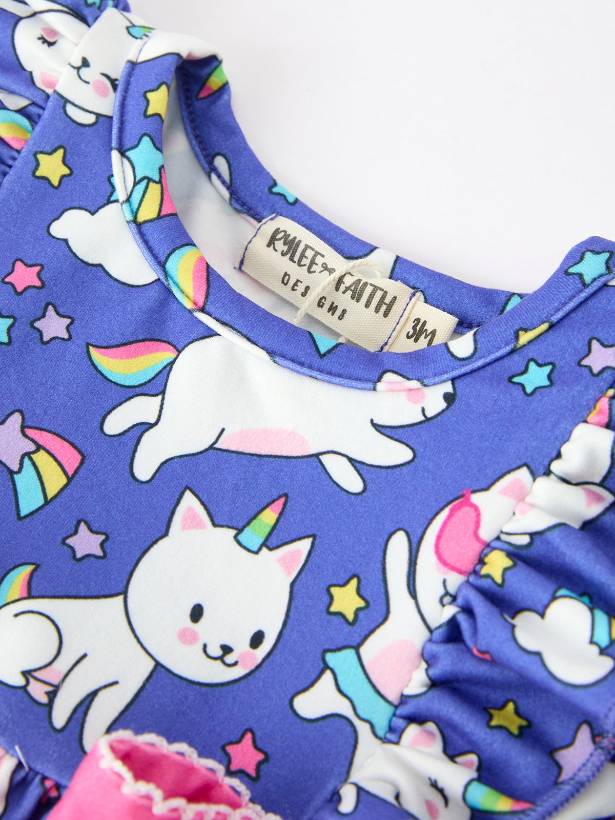 Cat Print Girls Long Sleeve Romper