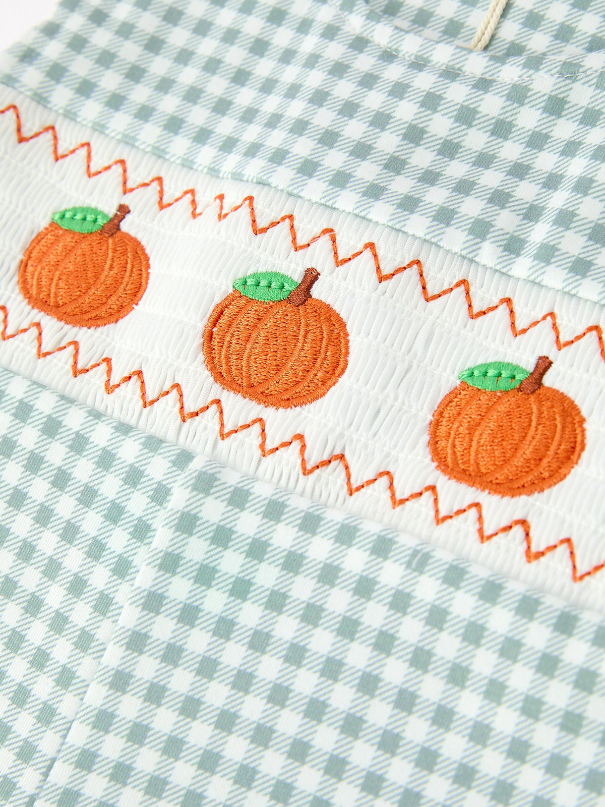 Fall Embroidered Pumpkin Boys Romper
