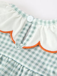 Fall Embroidered Pumpkin Girls Bloomer Set