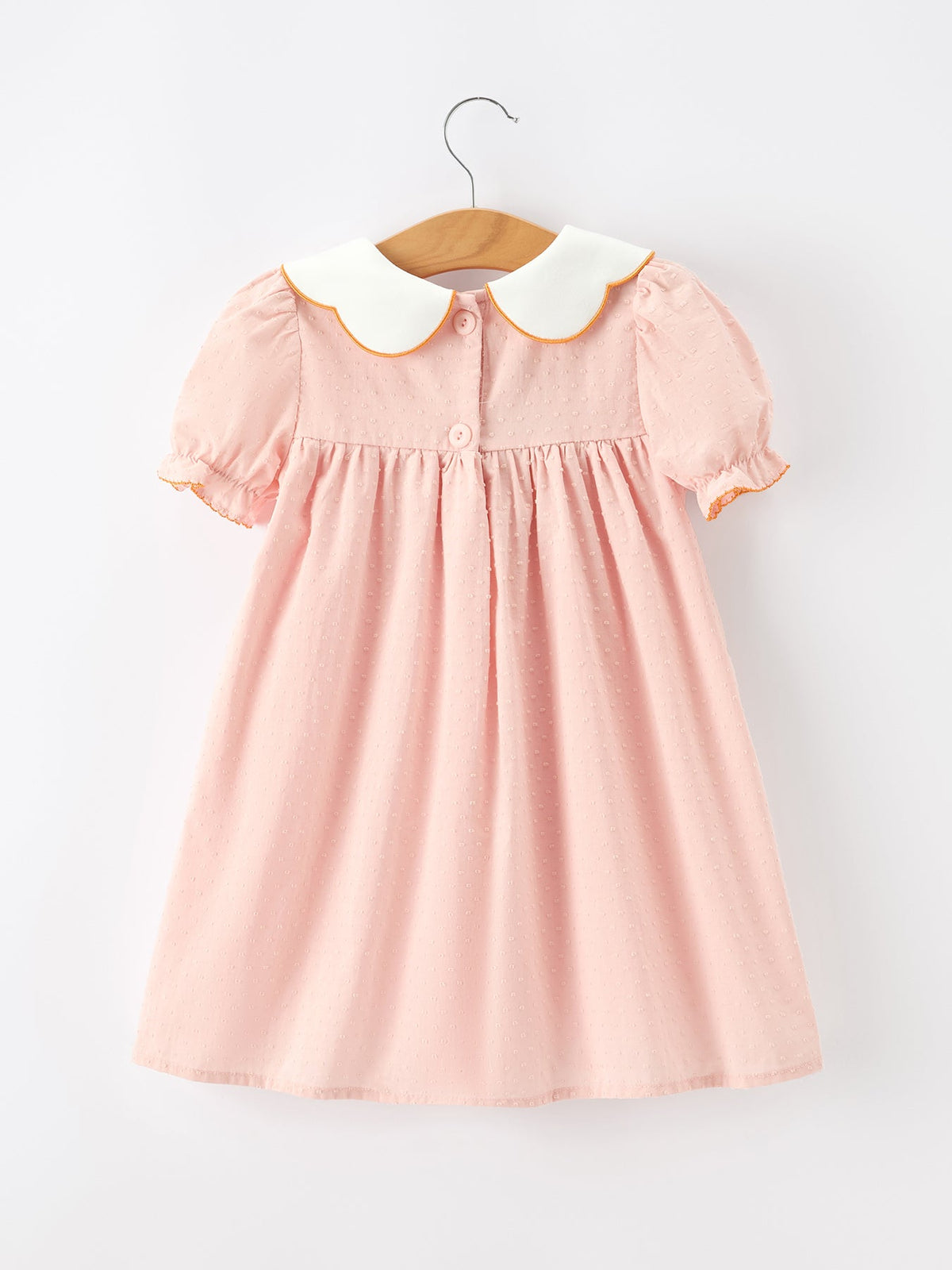 Fall Applique Girls Puff Sleeve Dress