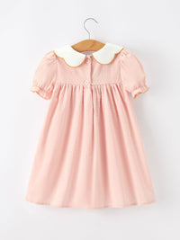 Fall Applique Girls Puff Sleeve Dress