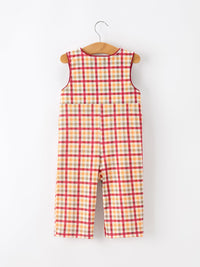 Boy Thanksgiving Pumpkin Turkey Maple Leaf Plaid Jonjon