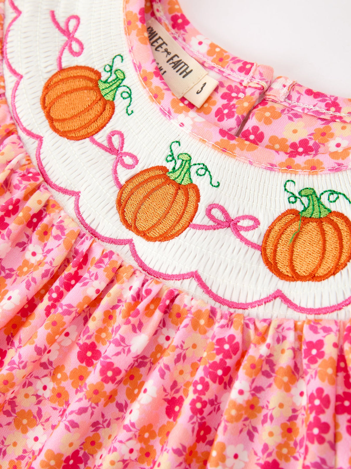 Fall Hot Pink Smocked Twirl Dress