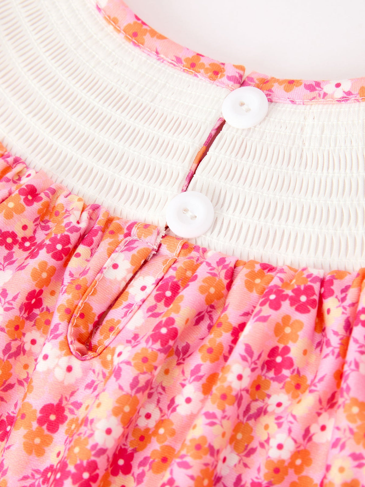 Fall Hot Pink Smocked Twirl Dress