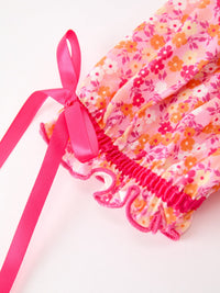Fall Hot Pink Smocked Twirl Dress