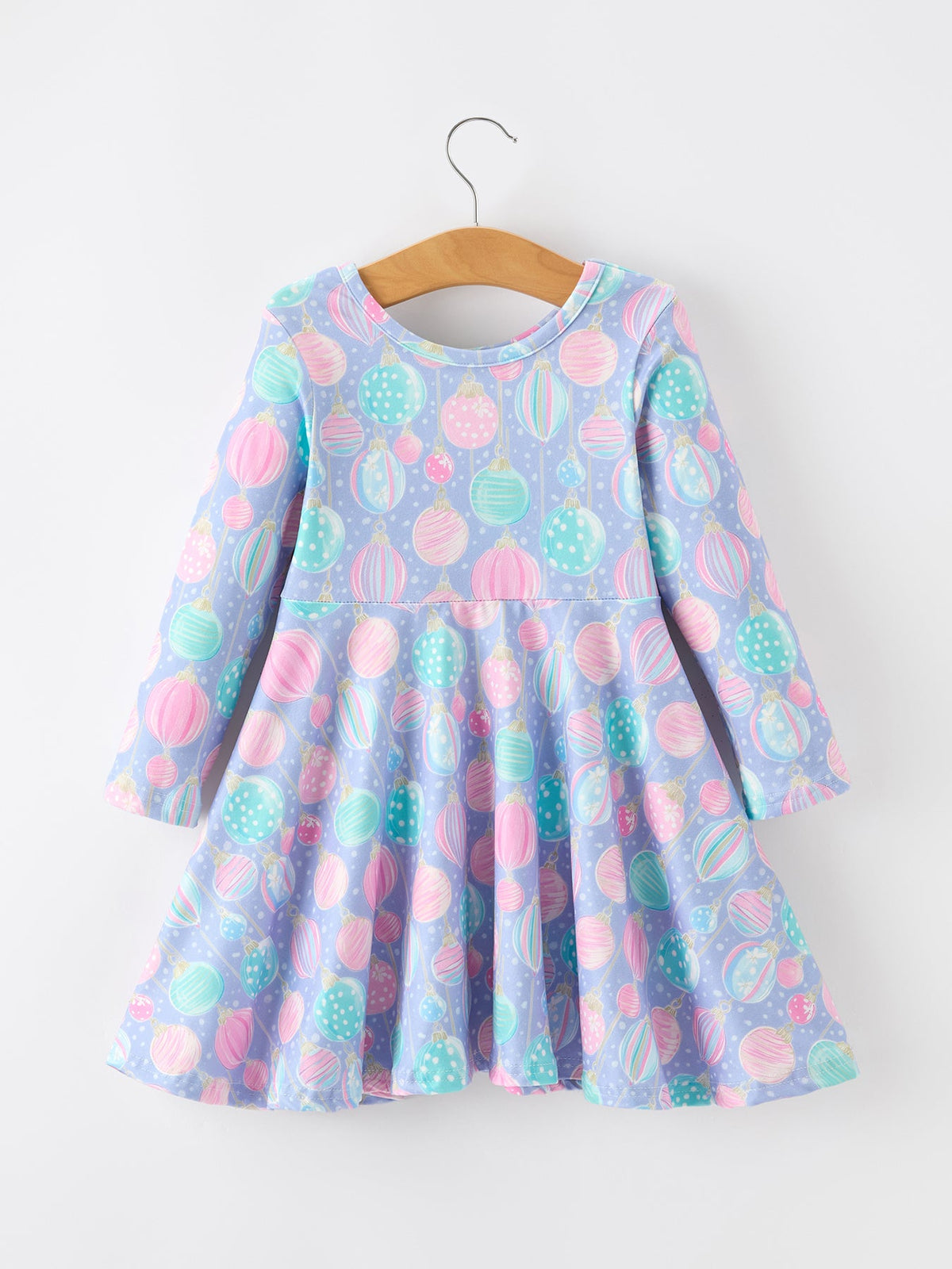 Christmas Ornament Print Twirl Dress