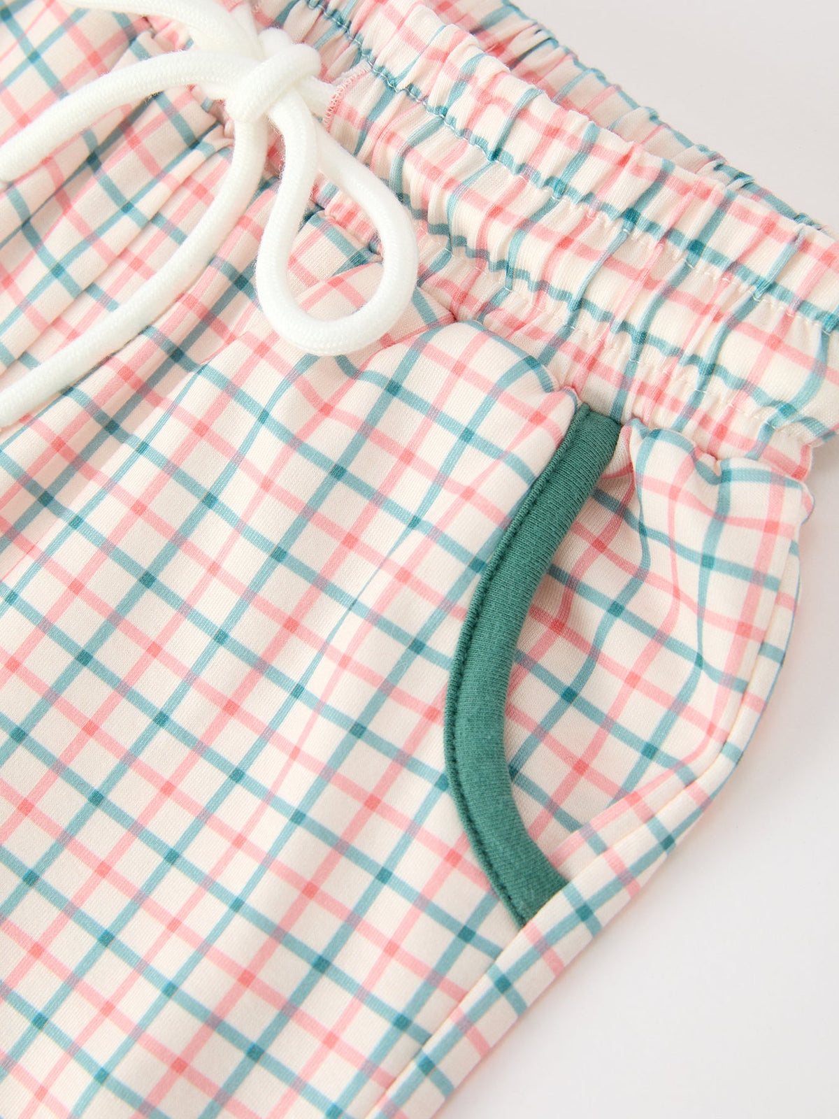 Christmas Embroidered T-Shirt & Plaid Pants Set