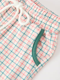 Christmas Embroidered T-Shirt & Plaid Pants Set