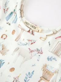 Nativity Scene Winter Print Twirl Dress