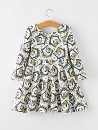 Nativity Scene Print Twirl Dress