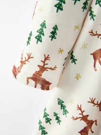 Deer & Pine Tree Holiday Twirl Dress