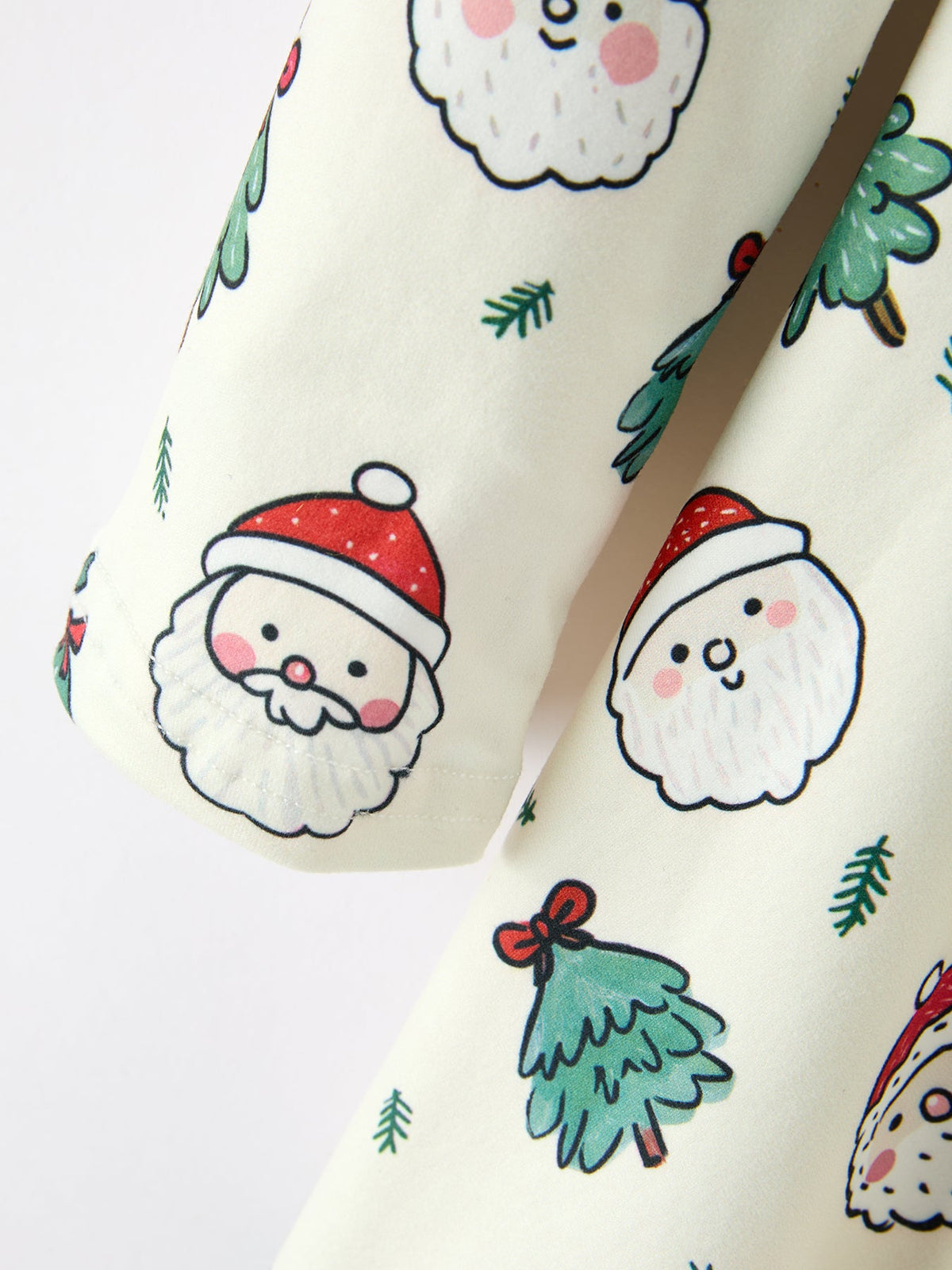 Santa & Christmas Tree Print Twirl Dress