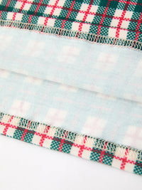 Christmas Plaid Embroidered Dress Wreath Collar