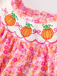 Fall Floral Smocked Bubble Romper