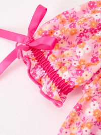 Fall Floral Smocked Bubble Romper