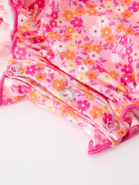 Fall Floral Smocked Bubble Romper