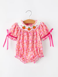 Fall Floral Smocked Bubble Romper