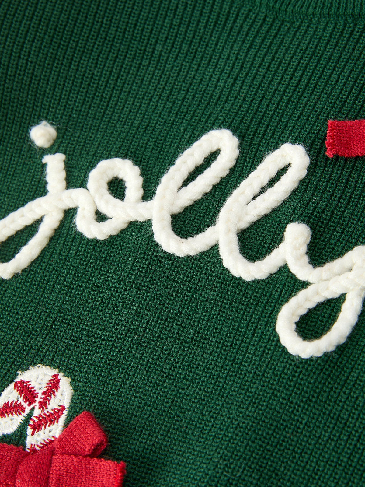 Jolly Candy Cane Knit Baby Romper