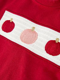 Pumpkin Boys Outfit Set Red Tee Plaid Shorts Set