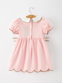 Christmas Girls Gingerbread Peter Pan Collar Dress