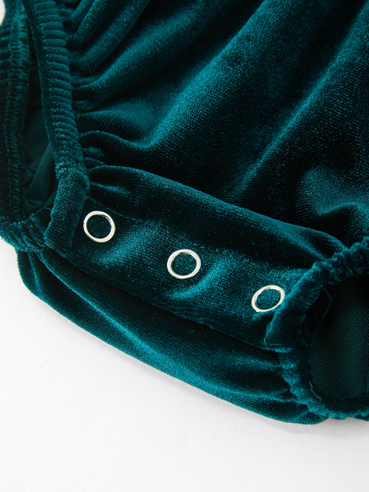 Emerald Green Velvet Peter Pan Collar Christmas Romper