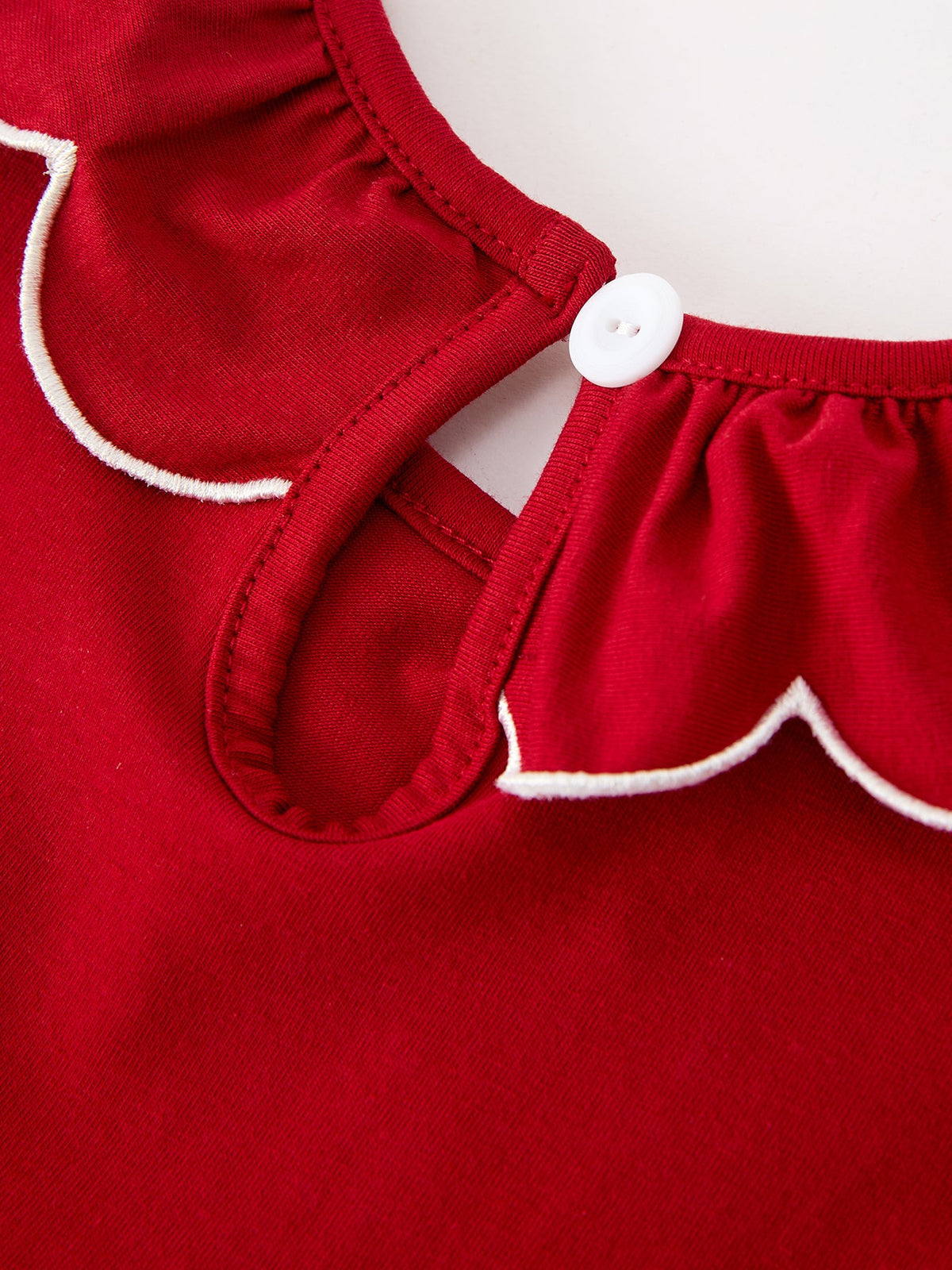 Reindeer Smocked Red Bow Dress