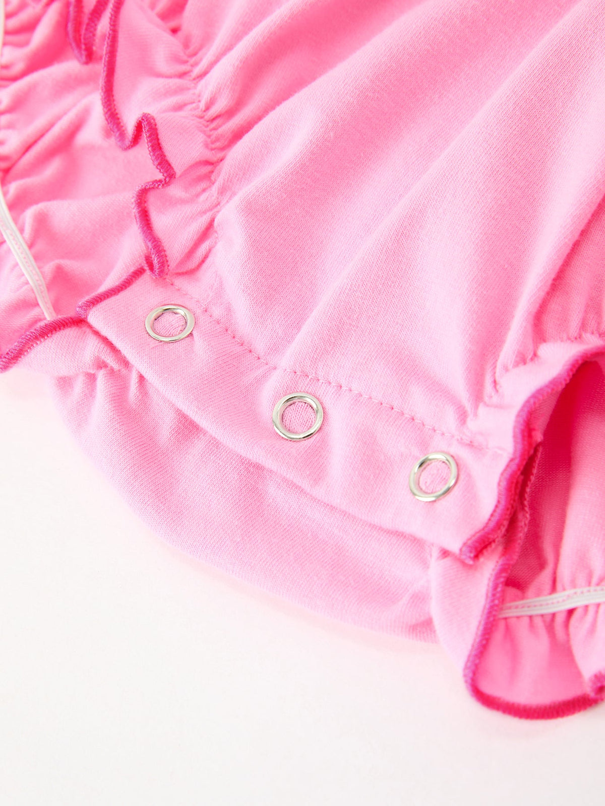 Santa Embroidered Ruffle Bubble Romper