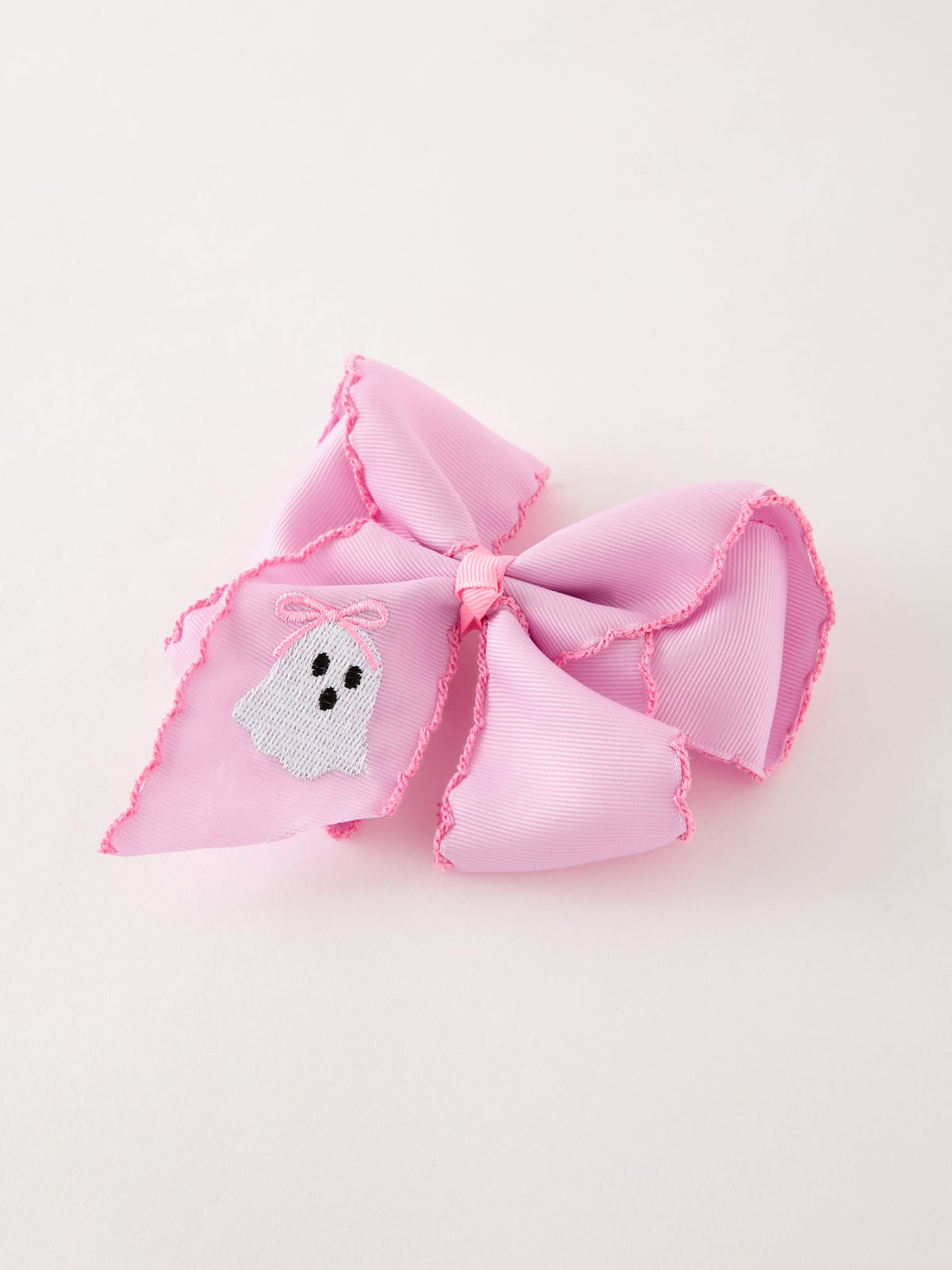 Ghost Embroidered 6.25" Hair Bow