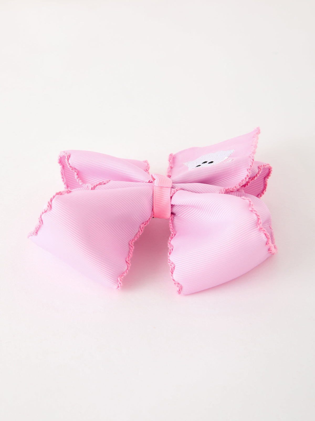 Ghost Embroidered 6.25" Hair Bow