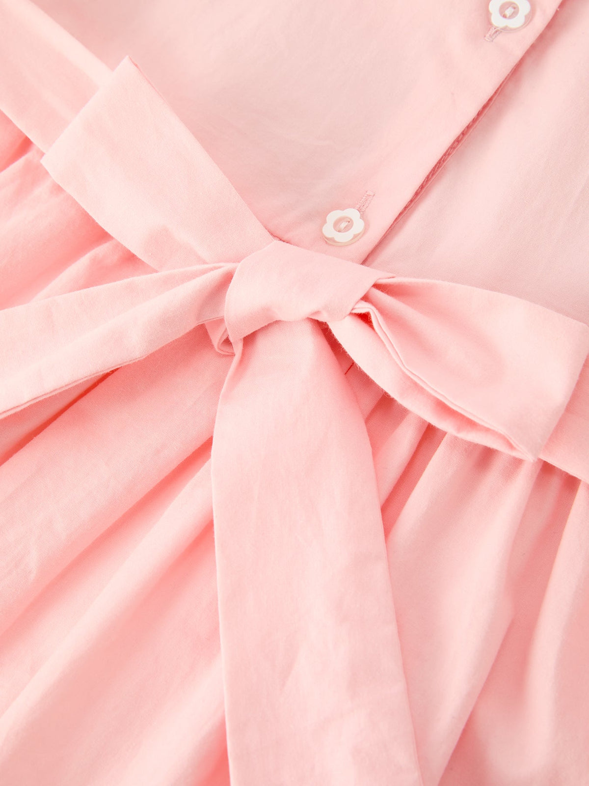 Floral Embroidered Smocked Peter Pan Collar Dress
