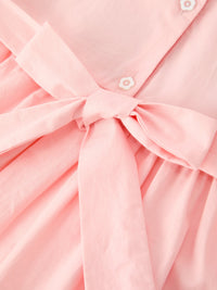 Floral Embroidered Smocked Peter Pan Collar Dress