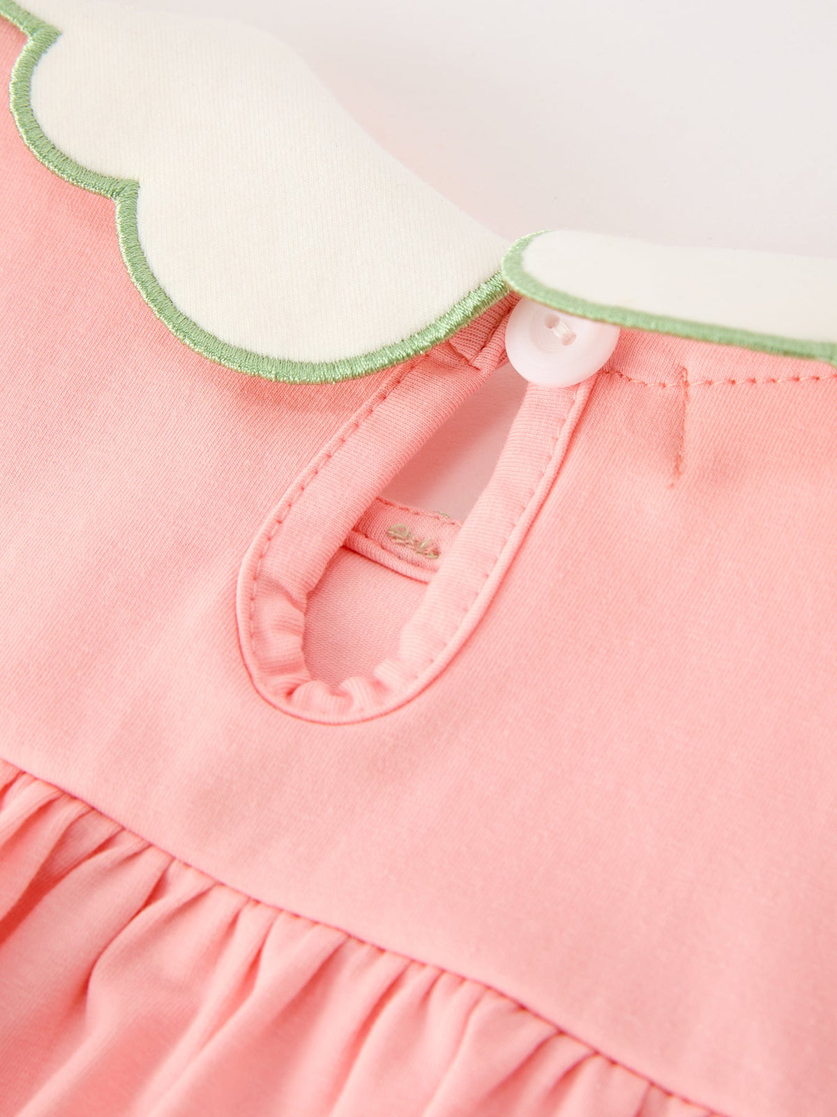 Christmas Tree Embroidered Ruffle Romper