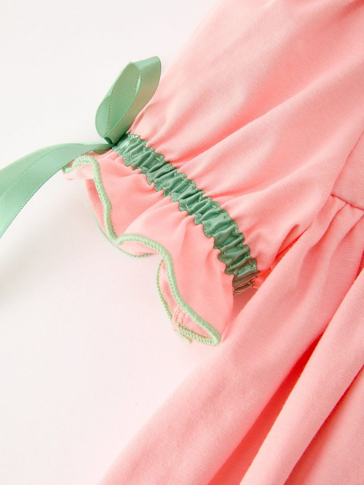 Christmas Tree Embroidered Ruffle Dress