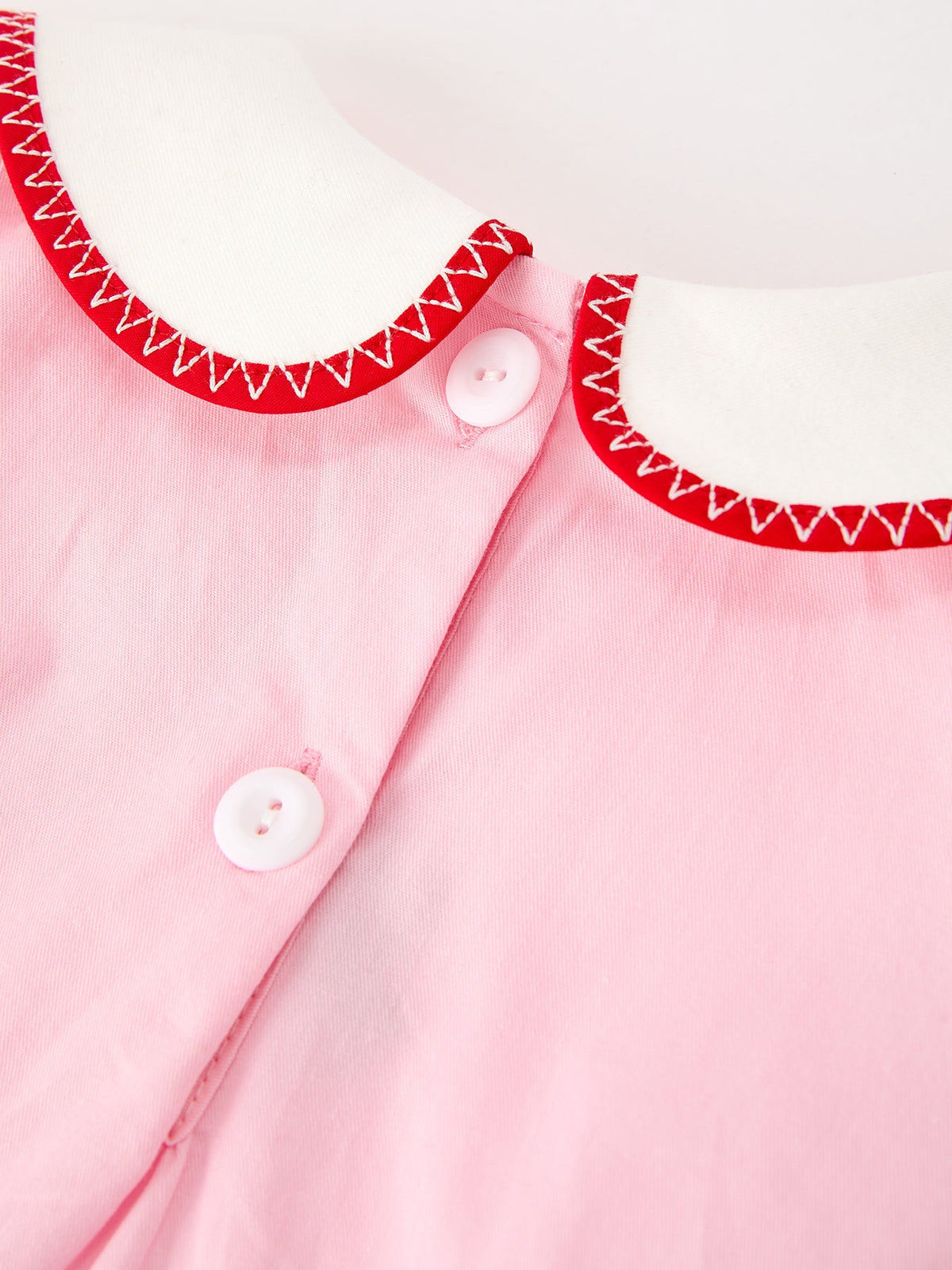 Candy Cane Embroidered Peter Pan Collar Dress